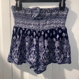 Aqua flowy shorts